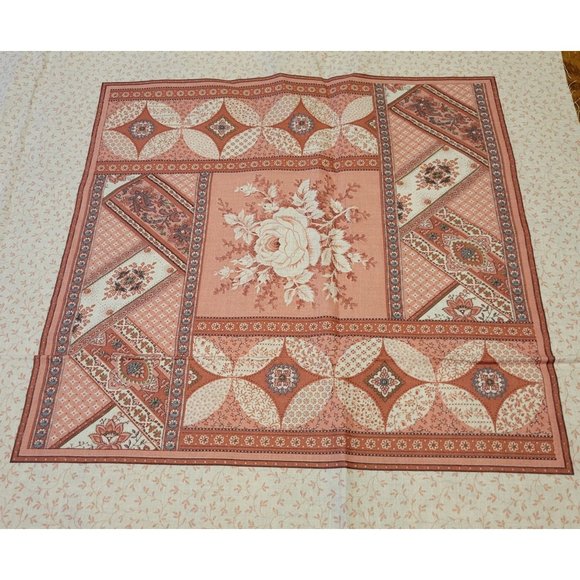 VIP Screen Print Cranston Printworks Quilt Panel Cotton Pink Roses - Picture 2 of 5